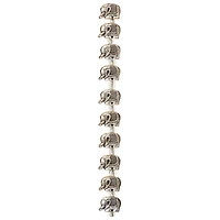 12 Pack:  Silver Metal Elephant Beads, 12mm by Bead Landing™