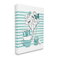 Stupell Industries Glass of Glam Fashion Illustration Wall Accent