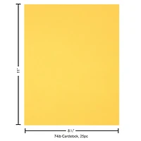 PA Paper™ Accents 8.5" x 11" Lemonade 74lb. Canvas Cardstock, 25 Sheets
