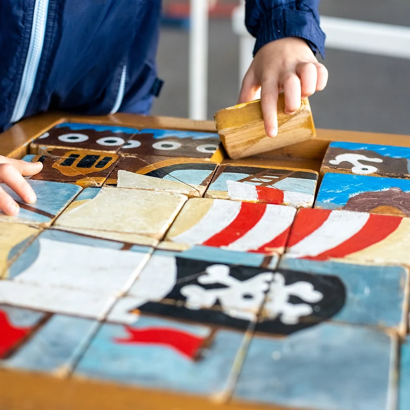 Toy Time Zoo Animals 6-in-1 Block Puzzle Set