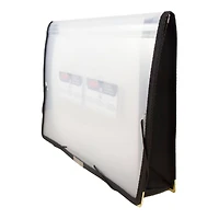 JAM Paper Clear 13" x 9.75" Expandable Elastic Closure Plastic Portfolio