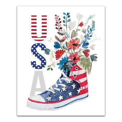 USA Sneaker Canvas Wall Art