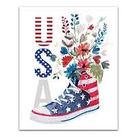 USA Sneaker Canvas Wall Art