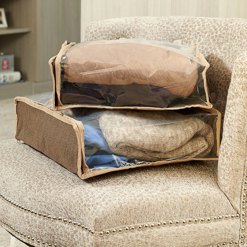 Household Essentials 16" Brown Sweater Storage Bags, 2ct.