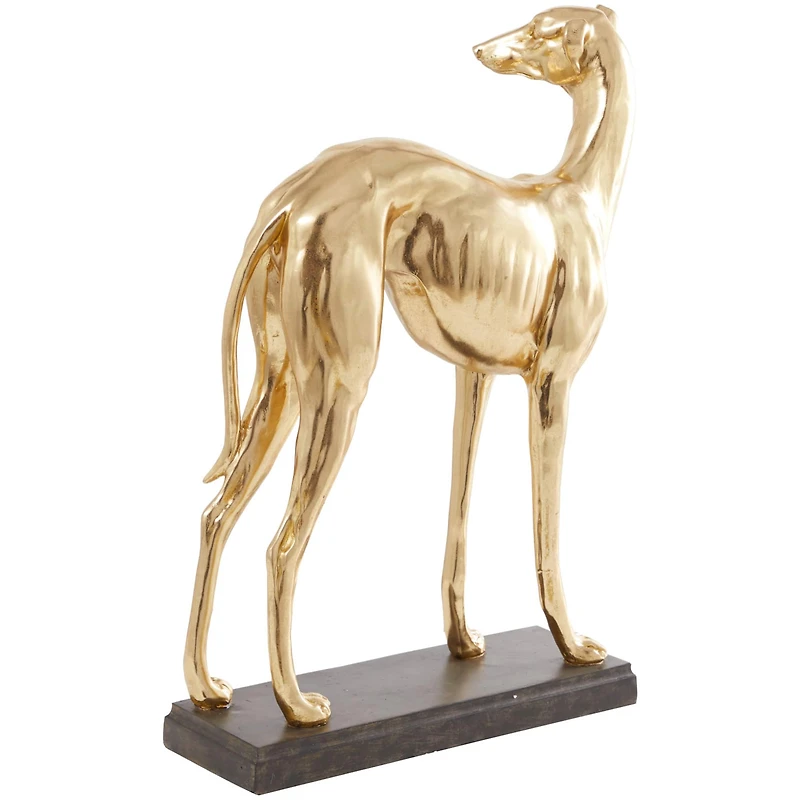 25" The Novogratz Gold Greyhound Dog Sculpture