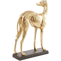 25" The Novogratz Gold Greyhound Dog Sculpture