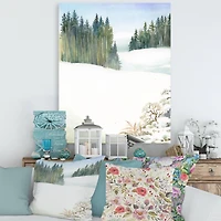 Designart - Pine Forest In Snowy Winter Landscape