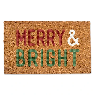 Merry & Bright Check Doormat