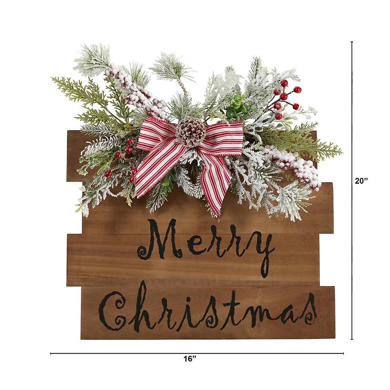 20" Merry Christmas Door Wall Hanger