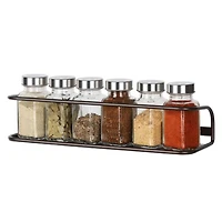 NEX™ Large Brown Wall-Mounted Spice Racks with Guard Rail, 4ct.