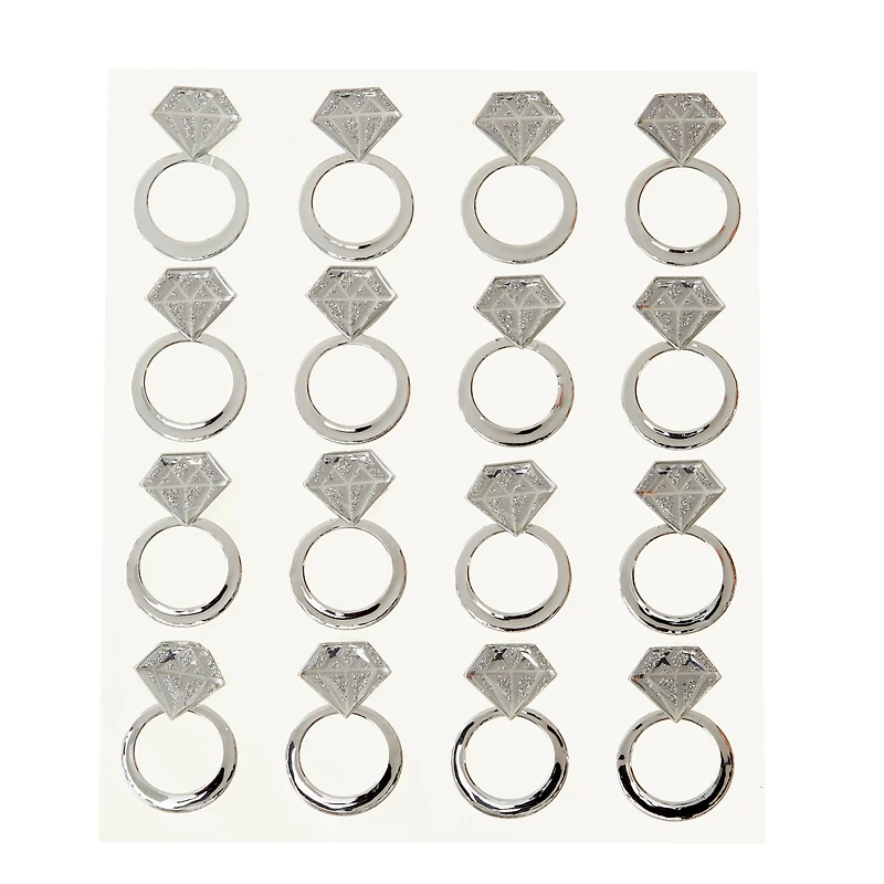 12 Packs: 16 ct. (192 total) Wedding Ring Dimensional Stickers by Recollections™ Signature™