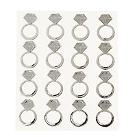 12 Packs: 16 ct. (192 total) Wedding Ring Dimensional Stickers by Recollections™ Signature™