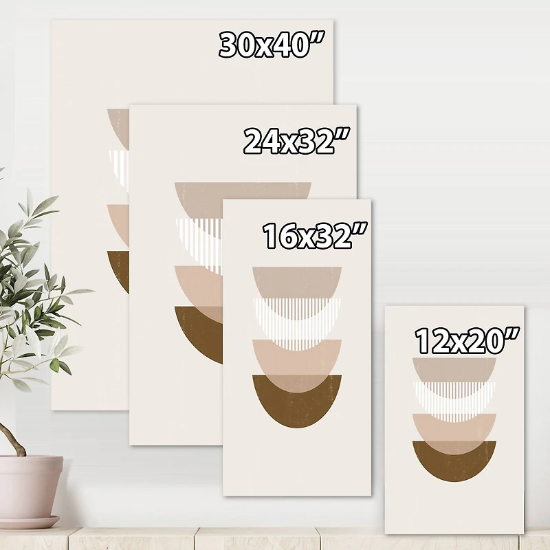 Designart - Abstract Sun Moon Geometric Print III