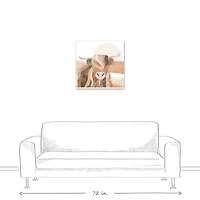 Boho Highland Cow 24" x 24" Canvas Wall Art