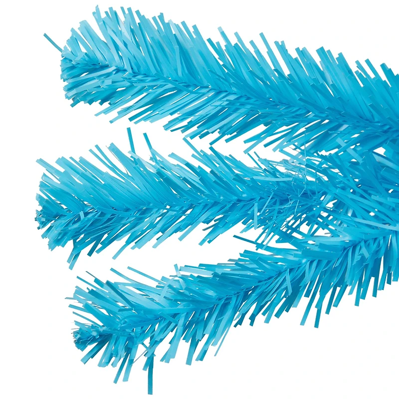 7ft. Pre-Lit Medium Sky Blue Pine Artificial Christmas Tree, Clear Lights