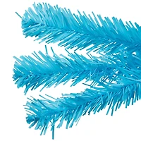 7ft. Pre-Lit Medium Sky Blue Pine Artificial Christmas Tree, Clear Lights