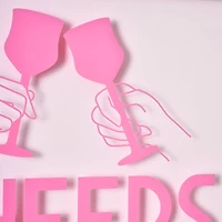 American Art Decor Tipsy Printed Cheers LED Light Box Wall Sign - 14" x 11" x 1.6"