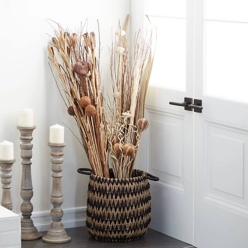 Set of 2" Brown Sea Grass Natural Foliage, 46" x 15"