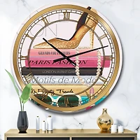 Designart 'Paris Glamourous Gold Style Iv Glam Wall Clock