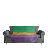 Stripes Mardi Gras Fleece Throw