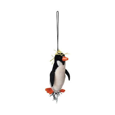 Hello Honey® 5" Black & White Velvet Penguin Ornament