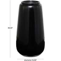 30" Black Modern Vase