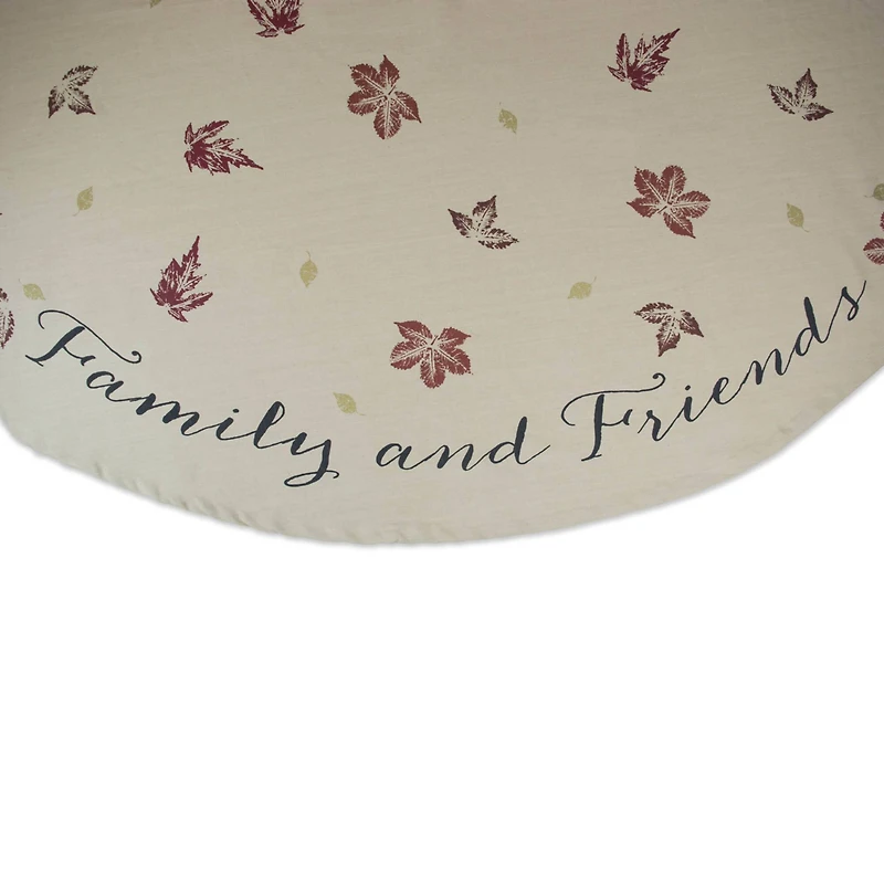 DII® 70" Rustic Leaves Print Round Tablecloth