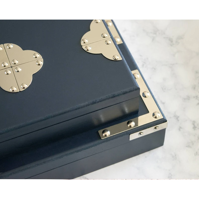 Dritz® Home Small Nickel Smooth Quatrefoil Corners, 3 Pack