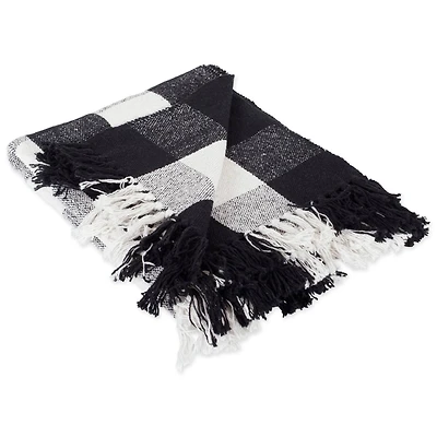 DII® Black & White Buffalo Check Throw