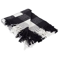 DII® Black & White Buffalo Check Throw