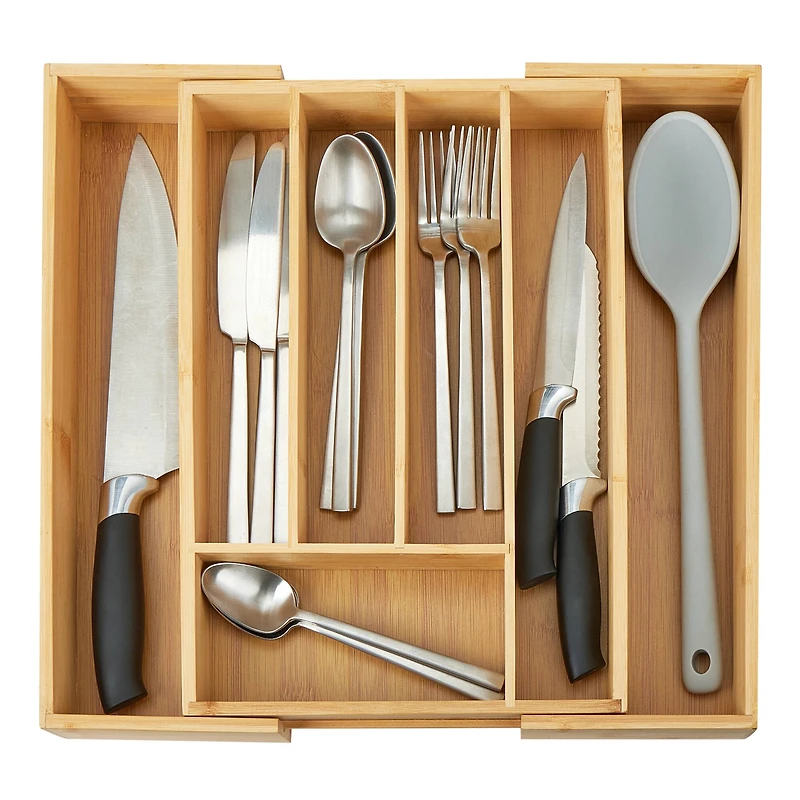 Kitchen Details Bamboo Expandable Cutlery Tray
