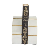 CosmoLiving by Cosmopolitan Marble Glam Bookends