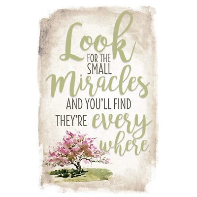 New Horizon Look For Small Miracles Wood Plaque With Easel