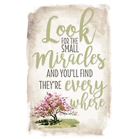 New Horizon Look For Small Miracles Wood Plaque With Easel