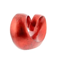 12" Red Contemporary Abstract Sculpture