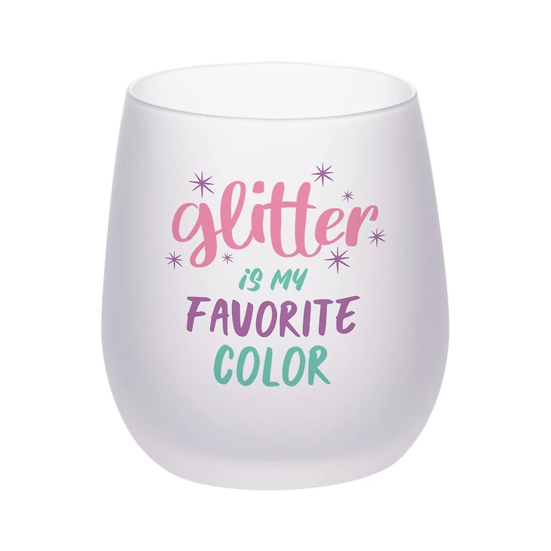 Craft Express 10oz. Frosted White Stemless Glass, 4ct.