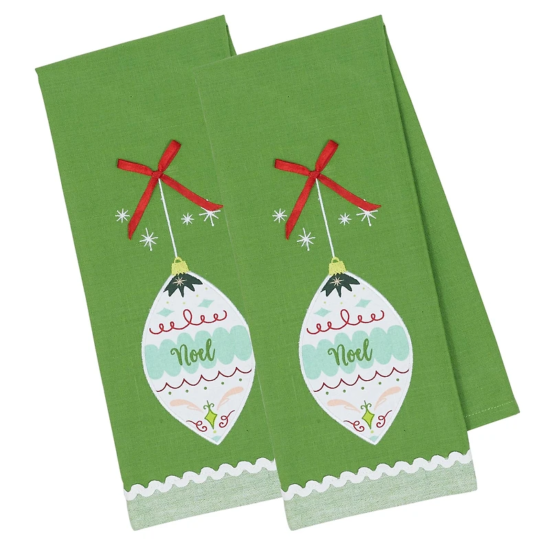 DII® Noel Embellished Dishtowel Set