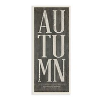 Stupell Industries Autumn Gray Wood Textured Fall Seasonal Design Wall Plaque