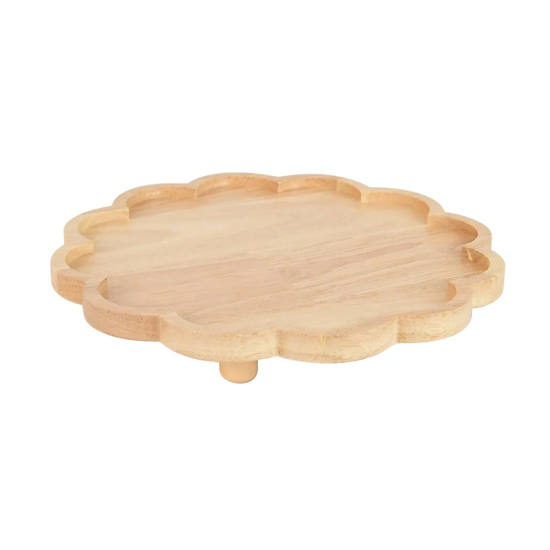 10" Wood Scallop Tray by Ashland®