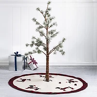 Glitzhome® 48" Dachshund Fabric Christmas Tree Skirt