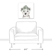 Soft Sage Cub 20" x 20" Canvas Wall Art