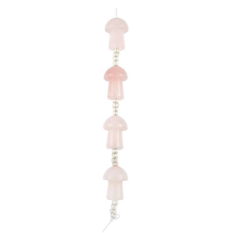 Dyed Rose Quartz Mushroom Beads, 20mm by Bead Landing™