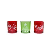 Elegant Designs™ Merry & Bright Christmas Candle Holder Set