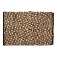 DII® Black With Natural Jute Chevron Hand-Loomed Rug, 2ft. x 3ft.