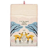 Hello Honey® It Is the Sweet Simple Things Deer Cotton Slub Tea Towel