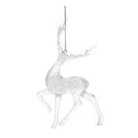 Clear Bubbled Plastic Deer Ornaments Set