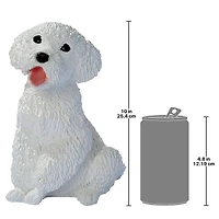 Design Toscano 10" White Poodle Puppy Dog Statue