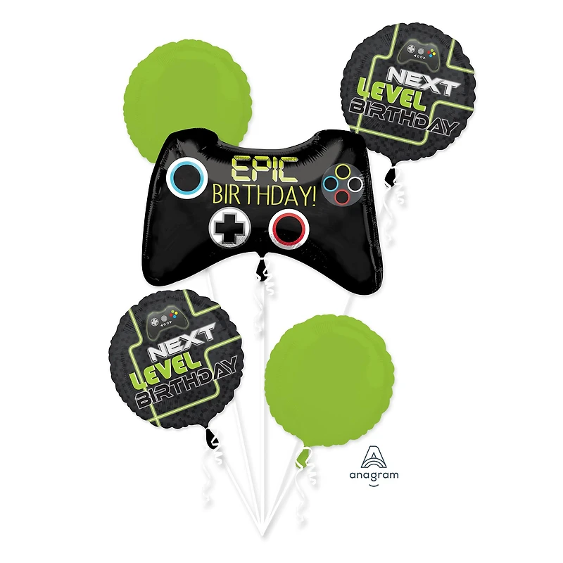 Level Up Birthday Foil Balloon Bouquet 