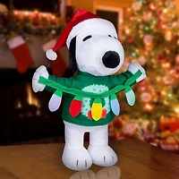 18" Snoopy Holiday Greeter with Light String