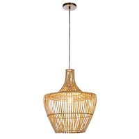 Hello Honey® Round Wicker Pendant Light
